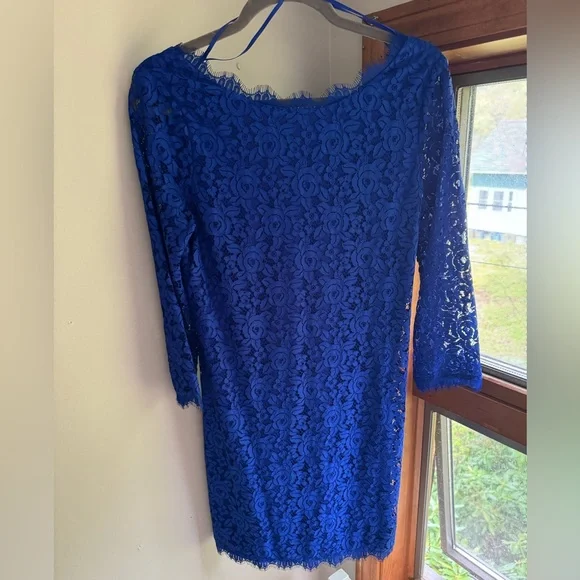 diane von furstenberg blue lace dress Viera Lace Dress – Girl Meets Dress